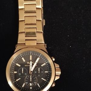 Michael Kors Gold-Tone Men's Watch with Black Dial